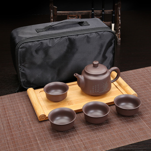 宜兴紫砂旅行陶瓷便携式功夫茶具