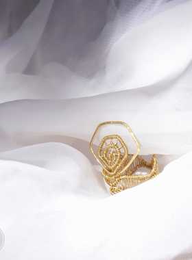 艺术原创设计风绕丝戒指环定制