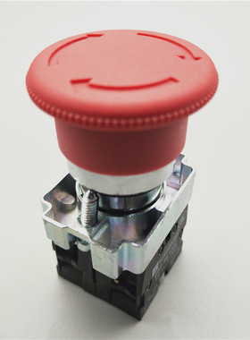 22mm自锁双路急停按钮开关XB2-BS544两常闭BS545一开一闭蘑菇头