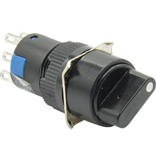 两档16mm转换开关LA16 11X2按钮塑料圆形旋转选择按钮开关1开1闭