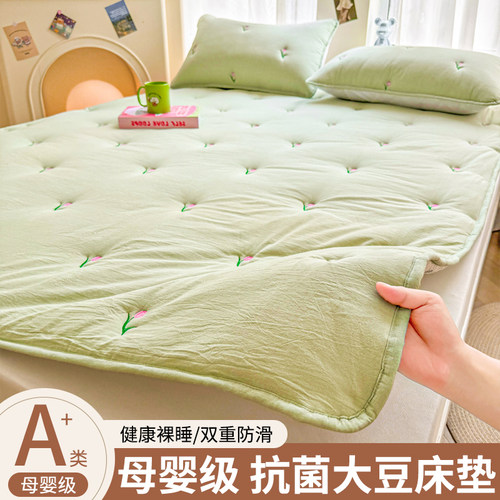 A类母婴级抗菌防螨刺绣大豆床垫