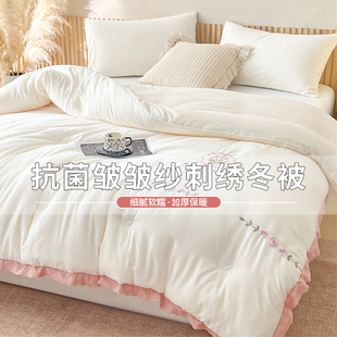 秋冬冬被被子2025新款绣花春秋被加厚保暖被芯家用单人被四季通用