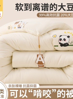 大豆被子春秋冬被加厚保暖棉被芯学生宿舍单人夏凉空调被四季通用