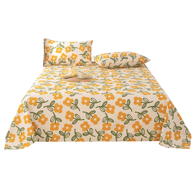 老粗布床单单件夏季凉席三件套