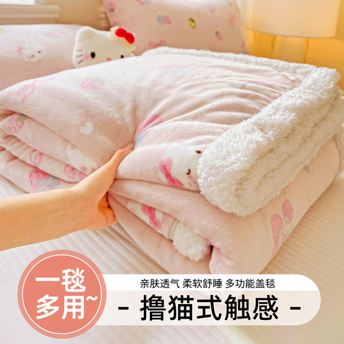 加厚羊羔绒牛奶绒双层毛毯