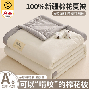 新疆纯棉夏凉被全棉空调被2026新款单人双人薄被子四季通用可机洗