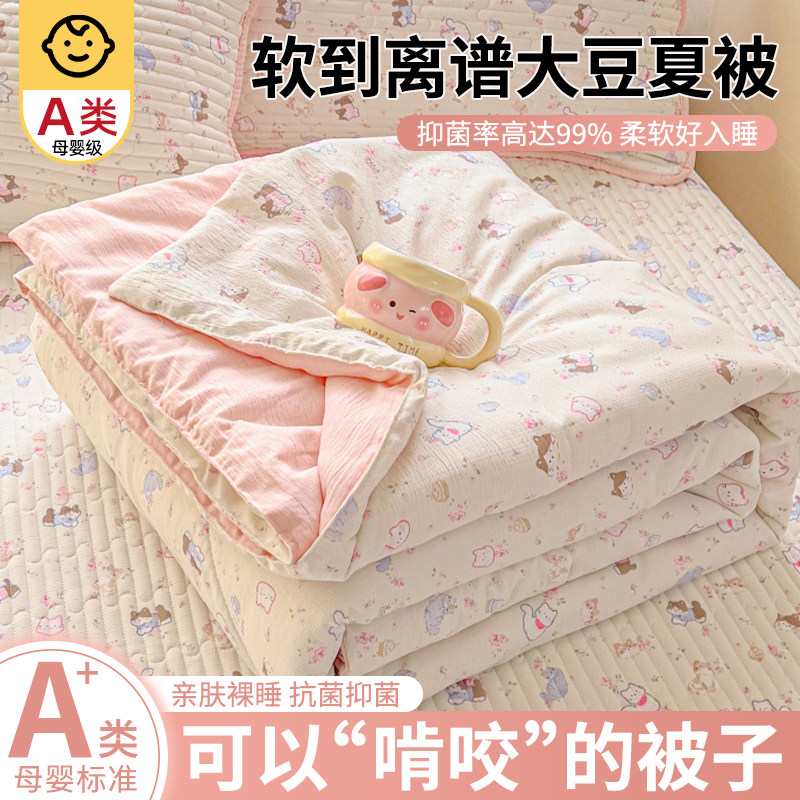 100%A类双层纱大豆空调被夏凉被