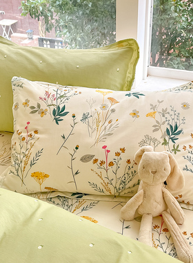 全棉枕套一对装48x74cm单人枕头内胆罩纯棉枕芯套加厚家用枕罩2只