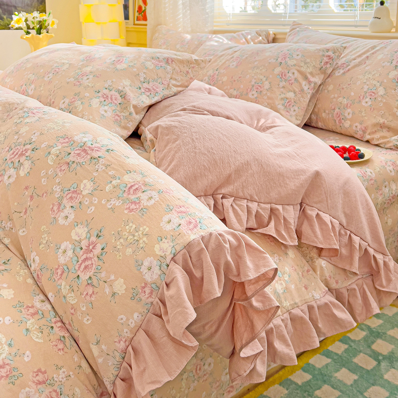 親膚柔軟雙層紗被套水洗棉被罩套