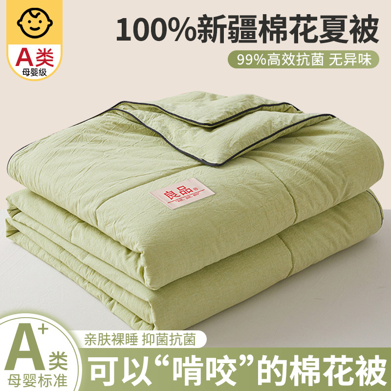 新疆纯棉花夏凉被全棉空调被夏被夏季薄被子宿舍单双人被芯可机洗