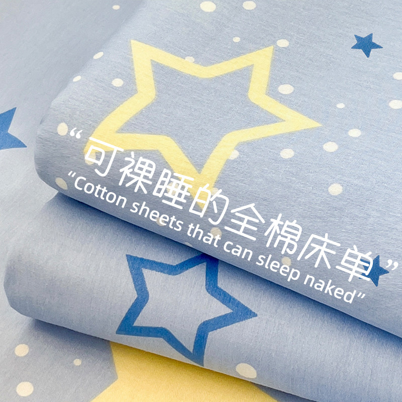 冬季ins风纯棉100全棉床单单件2026新款加厚学生宿舍单人被单枕套