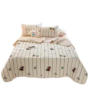 纯棉床盖单件100全棉四季通用炕盖床单榻榻米床单铺盖三件套加厚