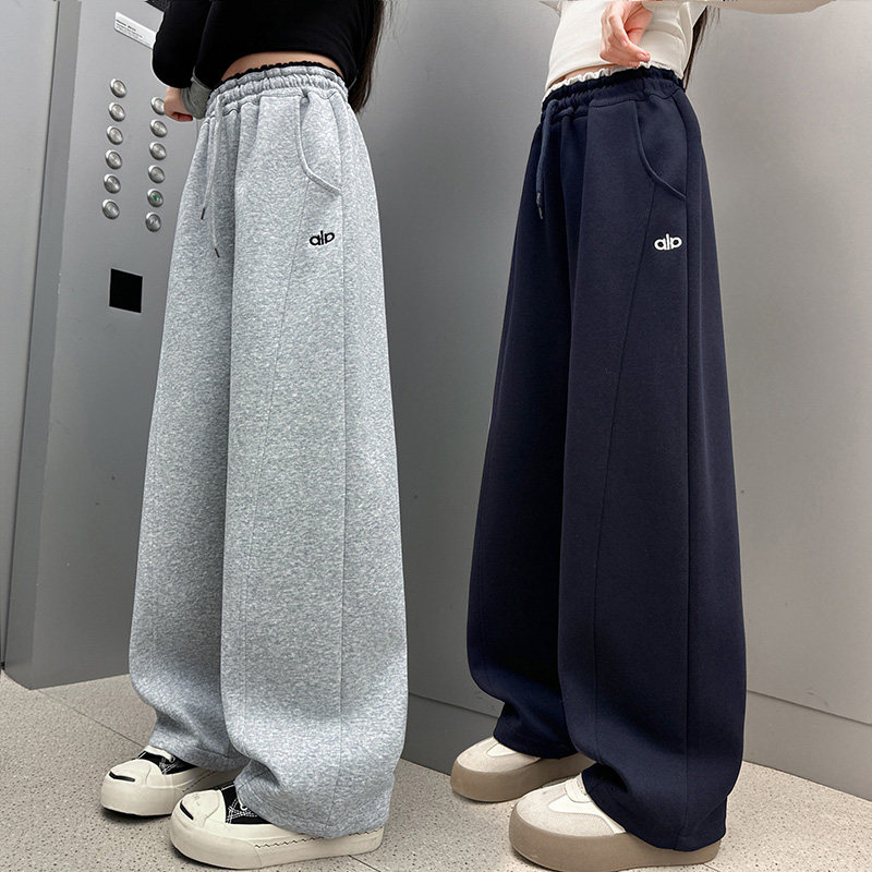 女童运动裤子加绒冬装