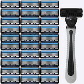 刮头六层刮毛刀进口刀片 6层手动剃须刀刮胡刀男士 活动中 利亚