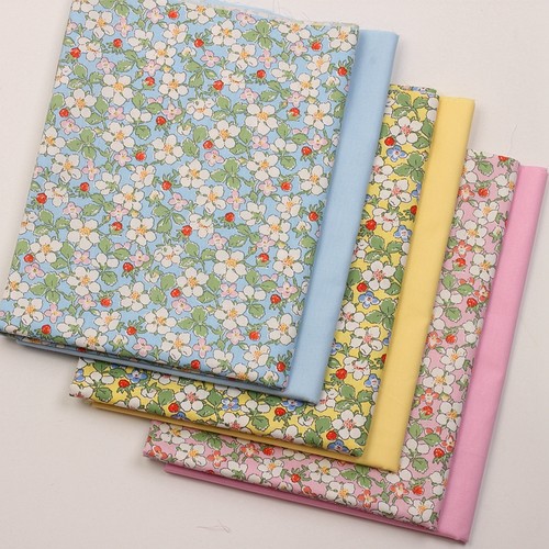 面料草莓小花40支手工服装手工