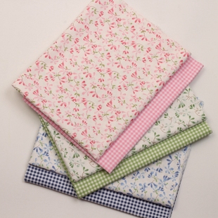 1.6米幅宽40支斜纹纯棉布料花枝印花布手工服装 床品全棉面料