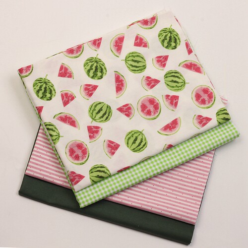 40支印花斜纹纯棉卡通西瓜床品