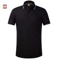 Mùa hè tay ngắn màu đen xu hướng vài chiếc áo thun cotton nhóm hoạt động áo sơ mi tùy chỉnh logo nam và nữ áo thun - Áo polo thể thao áo thun polo nữ