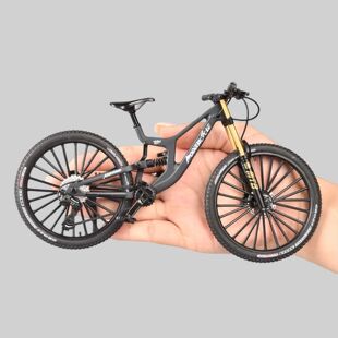 双避震合金山地自行车模型仿真DH速降车静态摆件收藏送礼男孩玩具