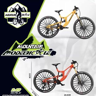 变速弹簧减震仿真公路自行车儿童玩具模型软尾山地车赛车单车摆件