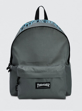 彼岸潮社 Thrasher Backpack 灰色紫火焰背包双肩包日本限定潮牌