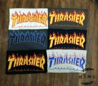На другой стороне Thrasher Flame Classic American Version of Flame Short -Sleeved Print T -Fish Pare Pare Men and Women