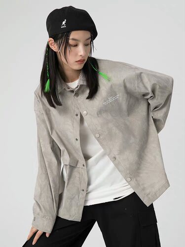 扎染情侣衬衫印花美式