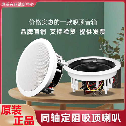 SWAN/惠威VX6-C定阻同轴吸顶喇叭环绕立体声背景音乐吊顶音箱套装