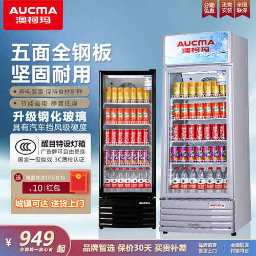 澳柯玛sc-237单温立式节能展示柜