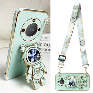 x50GT镜头全包x10max硅胶x70i防摔v40女挂绳X60pro斜挎可背 流沙宇航员适用荣耀x40手机壳带支架honorx30新款