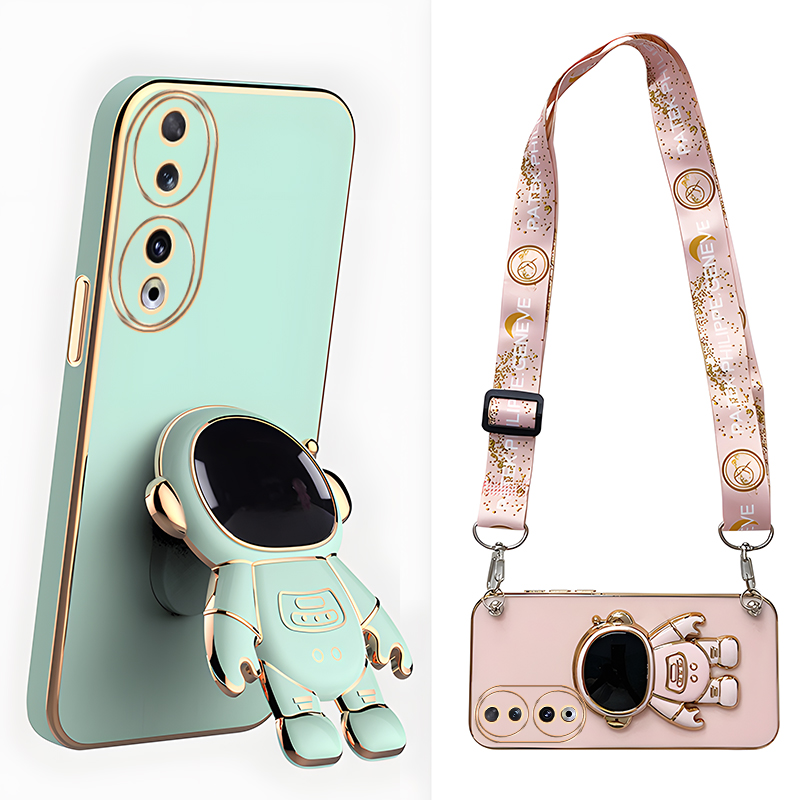 新款宇航员支架适用荣耀90手机壳honor80镜头全包70pro防摔x60硅胶50/100/200/x30/x50斜挎x40i可背300带挂绳