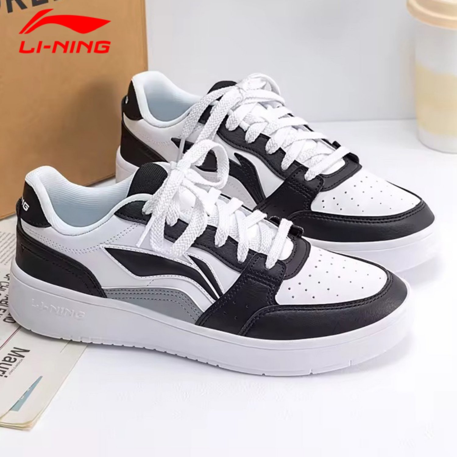李宁休闲板鞋男秋冬款青少年学生休闲鞋轻便防滑透气皮质运动鞋,运动鞋new,板鞋,淘宝优惠券,粉丝福利购,淘宝优惠卷