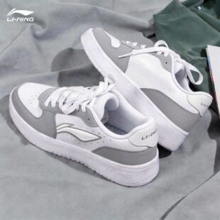 李宁男板鞋2026秋冬新款软底小白鞋男鞋皮面轻便低帮滑板鞋运动鞋