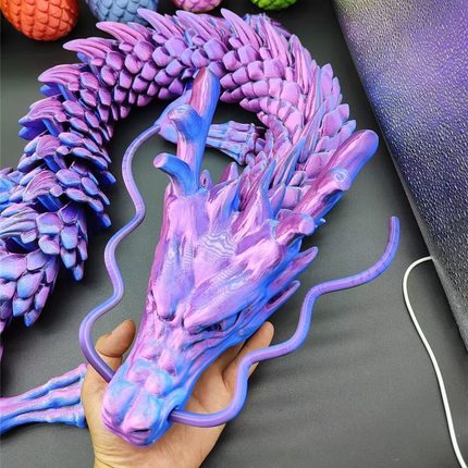 3d打印巨型超大中国龙1.2米摆件手办大号关节可动1.8米巨大号金龙