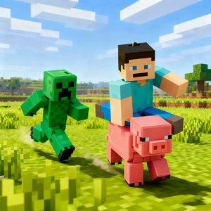 3D打印MC我的世界像素风游戏周边