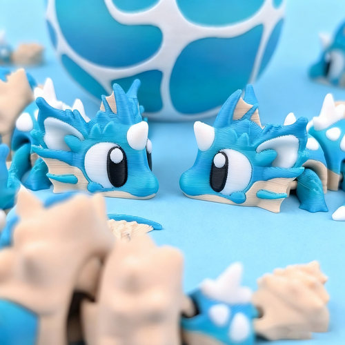 3D打印海贝龙龙蛋套装模型