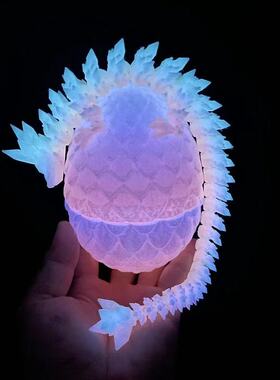 3d打印夜光水晶飞龙彩色发光中国龙装饰摆件儿童玩具生日礼物摆件
