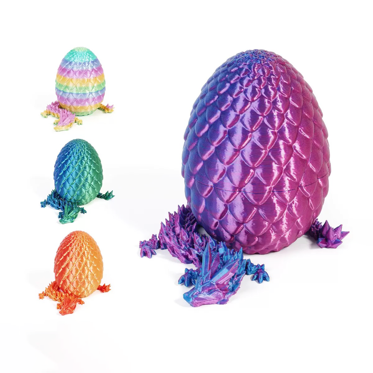 3d打印水晶飞龙多关节可动手办儿童玩具车载摆件男女孩创意礼物