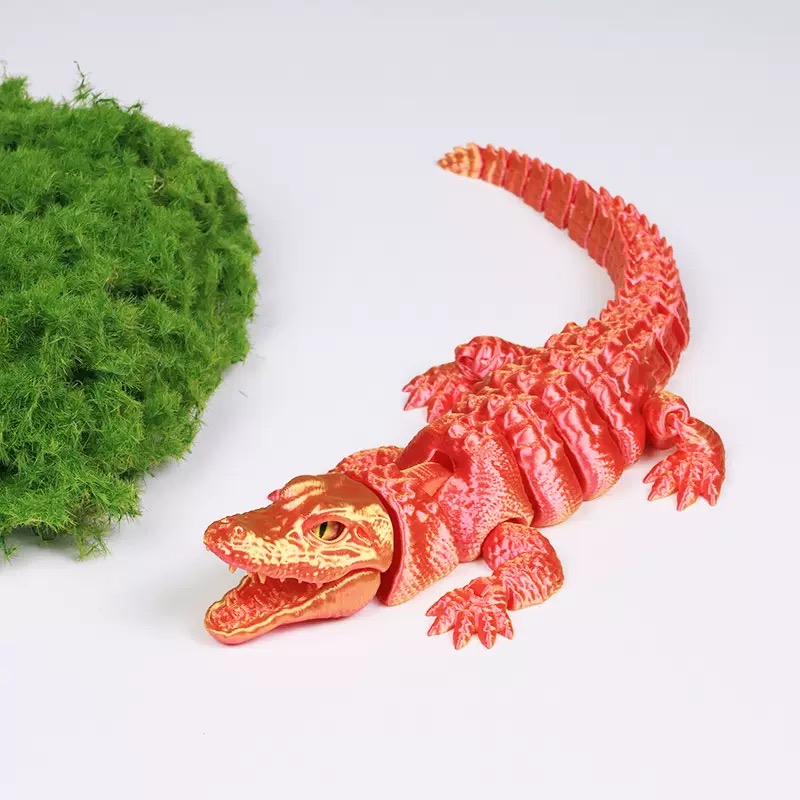3D打印张嘴鳄鱼玩具仿真模型礼物