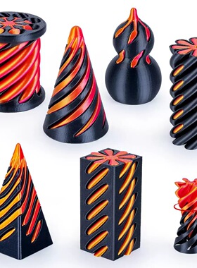 新款3d打印螺旋锥堆叠玩具渐变创意折叠益智解压儿童男女礼物摆件