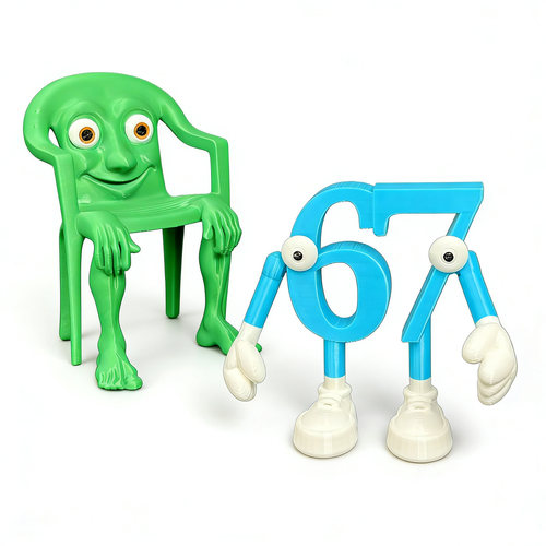 新品3d打印67数字人公仔Steal a Brainrot窃取脑腐山海经模型礼物