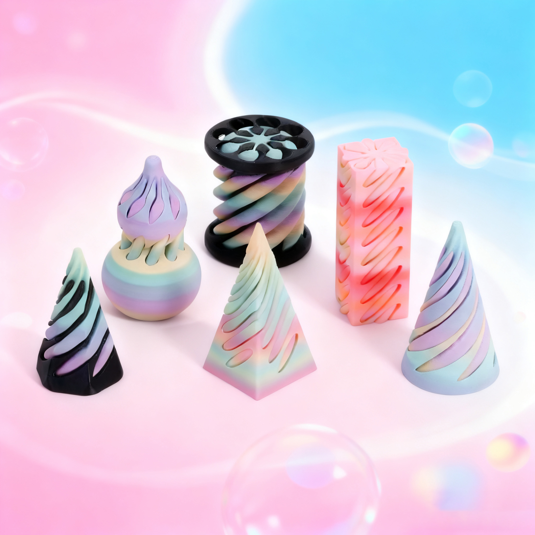 3d立体打印玩具模型解压螺旋锥儿童2025爆款男孩三地的益智礼物