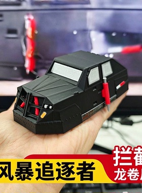 【升级款】犰狳车模型可部署龙卷风拦截车风暴追逐者送礼物玩具