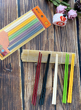 五和 五彩密胺筷子 897K 纯食品级密胺材质 5双装22CM