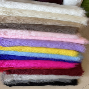 仿狐狸毛长毛绒布料兽装兽耳服装面料玩偶玩具毛毛装饰垫布背景布