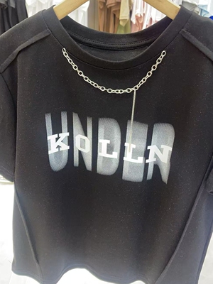 2025年新款时尚韩版t恤女短袖字母百搭显瘦圆领短款休闲上衣女夏