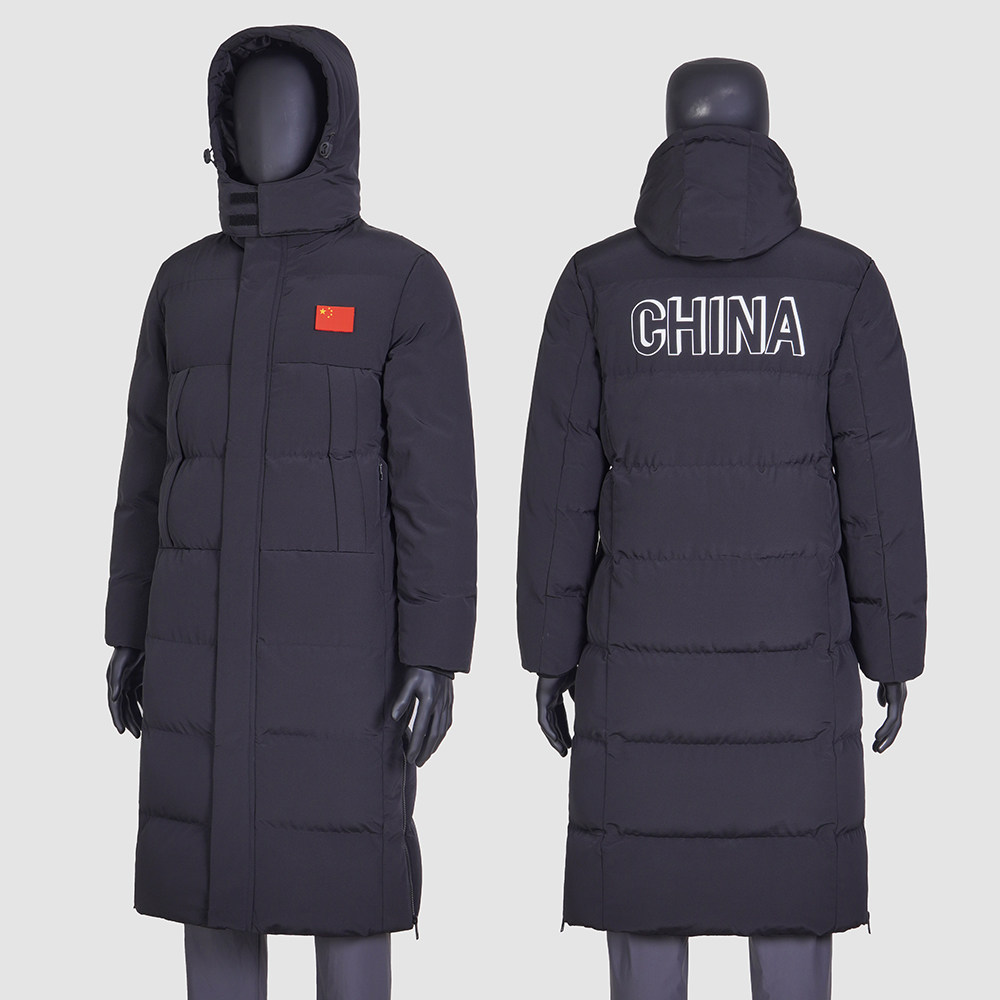 长款过膝加厚户外棉服定制