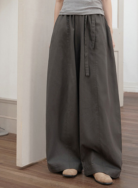 【松弛感神裤3色】歌铭韩系直筒阔腿裤女秋季新款拖地休闲裤N595C