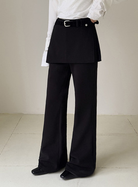 【超模后台 超火屁帘裤】歌铭韩系高腰喇叭裤冬季新款休闲裤N886C