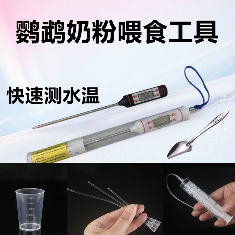 鹦鹉喂奶工具注射器专用勺子幼鸟鸽子奶粉温度计针管喂食器刻度杯